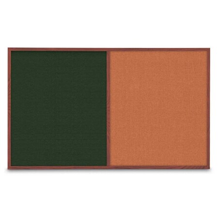 United Visual Products Enclosed Corkboard, 3 Door, 96"x48", 4" Fra UV3406-SATIN-MEDGRY